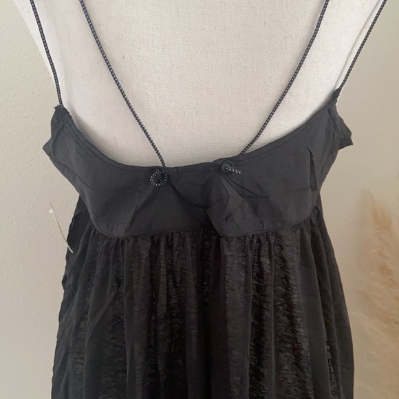 FREE PEOPLE FP MOVEMENT CATCH ME DRIFT TANK TOP IN BLACK SHEER SEXY BEACH small - Picture 16 of 17